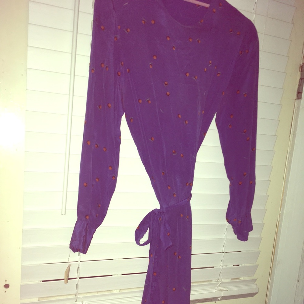 Hanae Mori Silk Vintage Sash Dress